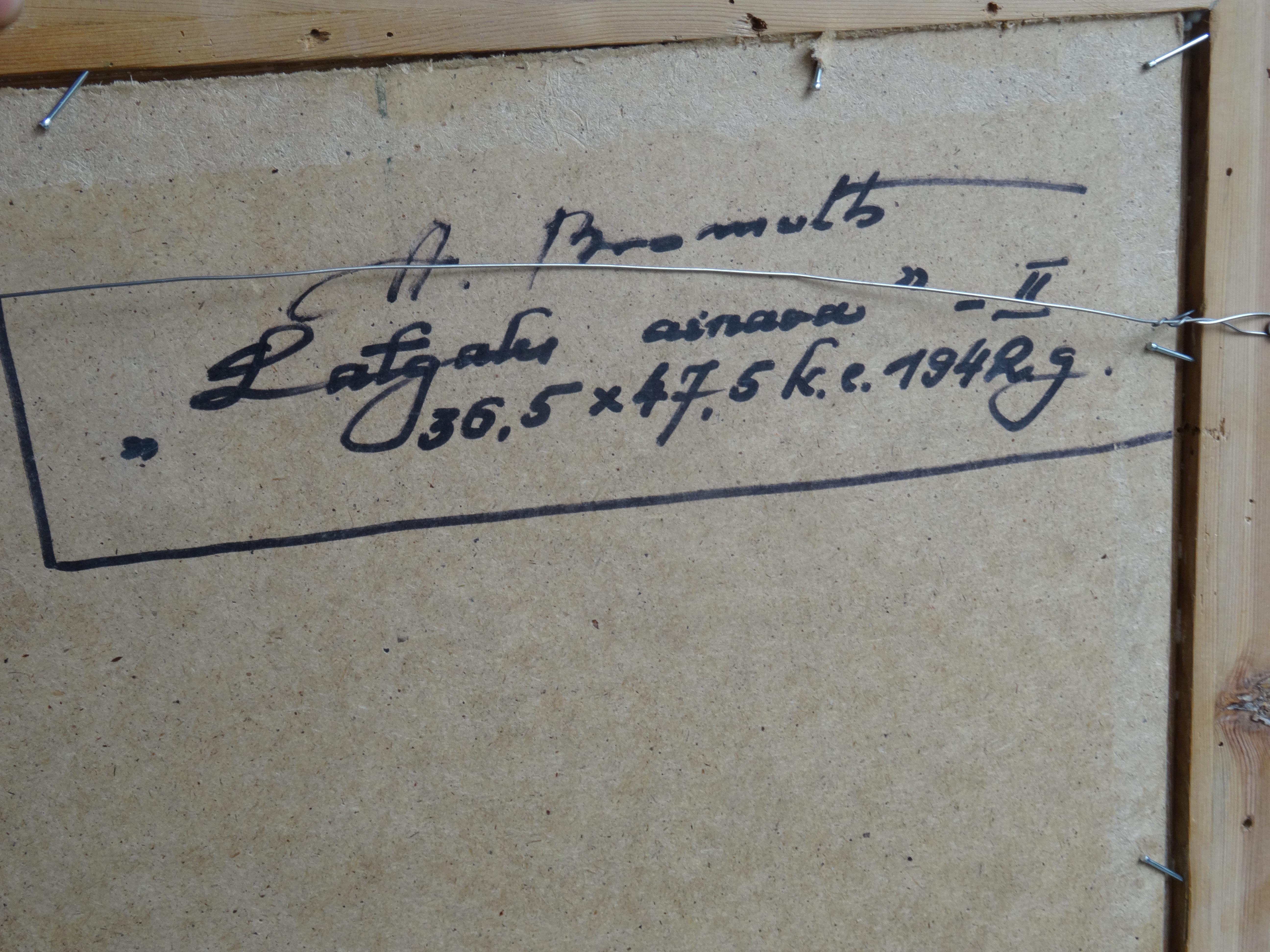 Landschaft. 1942. Öl auf Karton, 36,5x47,5 cm im Angebot 4