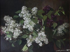Lilacs. 1982. Oil on cardboard. 49, 5x66 cm