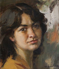 Ritratto di Mara. 1986, olio su cartone, 35x30 cm