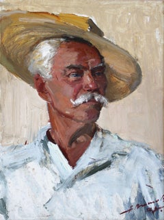 Ritratto di pittore. 1958, cartone, olio, 55x43 cm