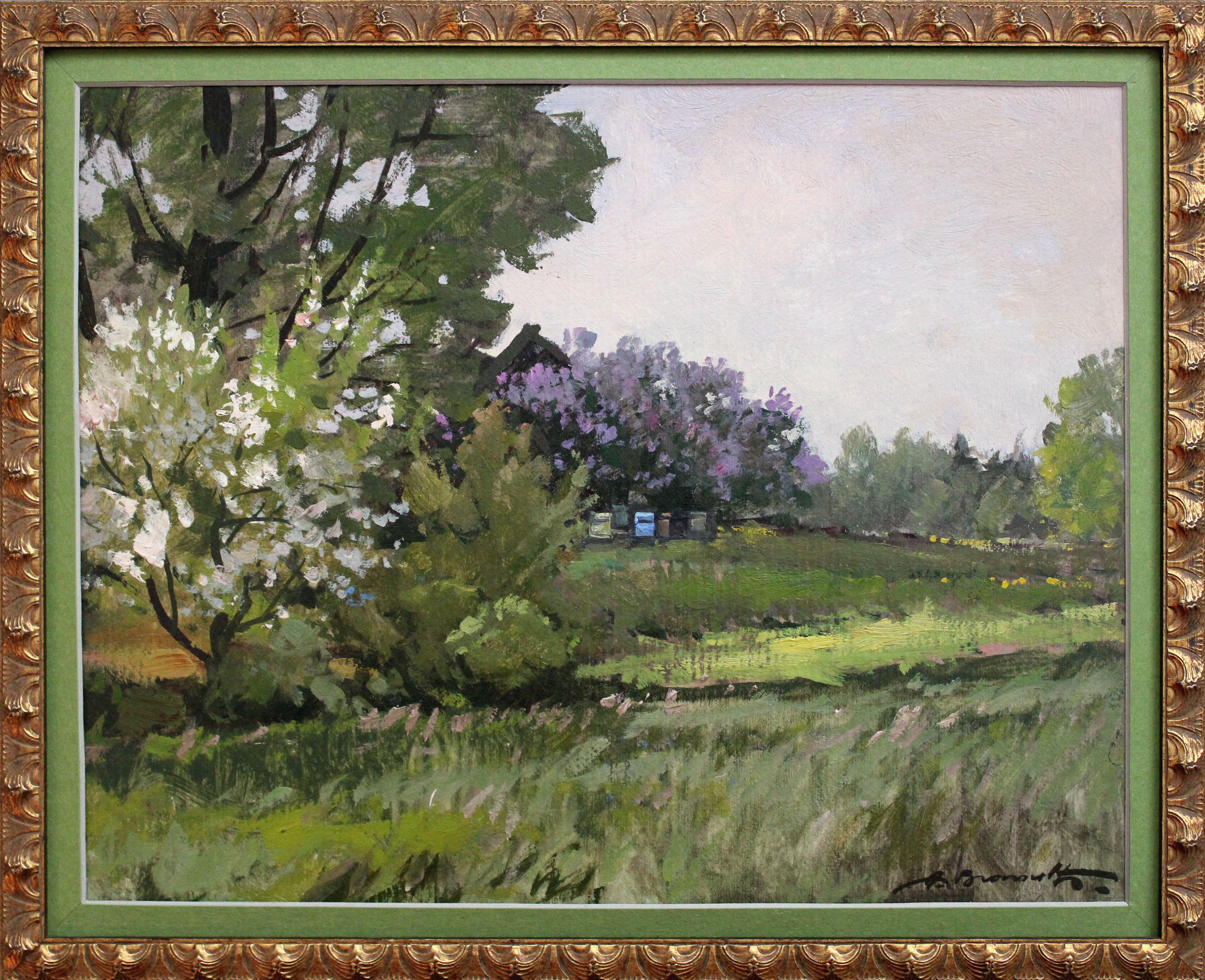 Primavera. Óleo sobre cartón, 40x50 cm - Painting de Alfejs Bromults