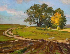 La strada di casa. 1980. olio su cartone, 40x50 cm
