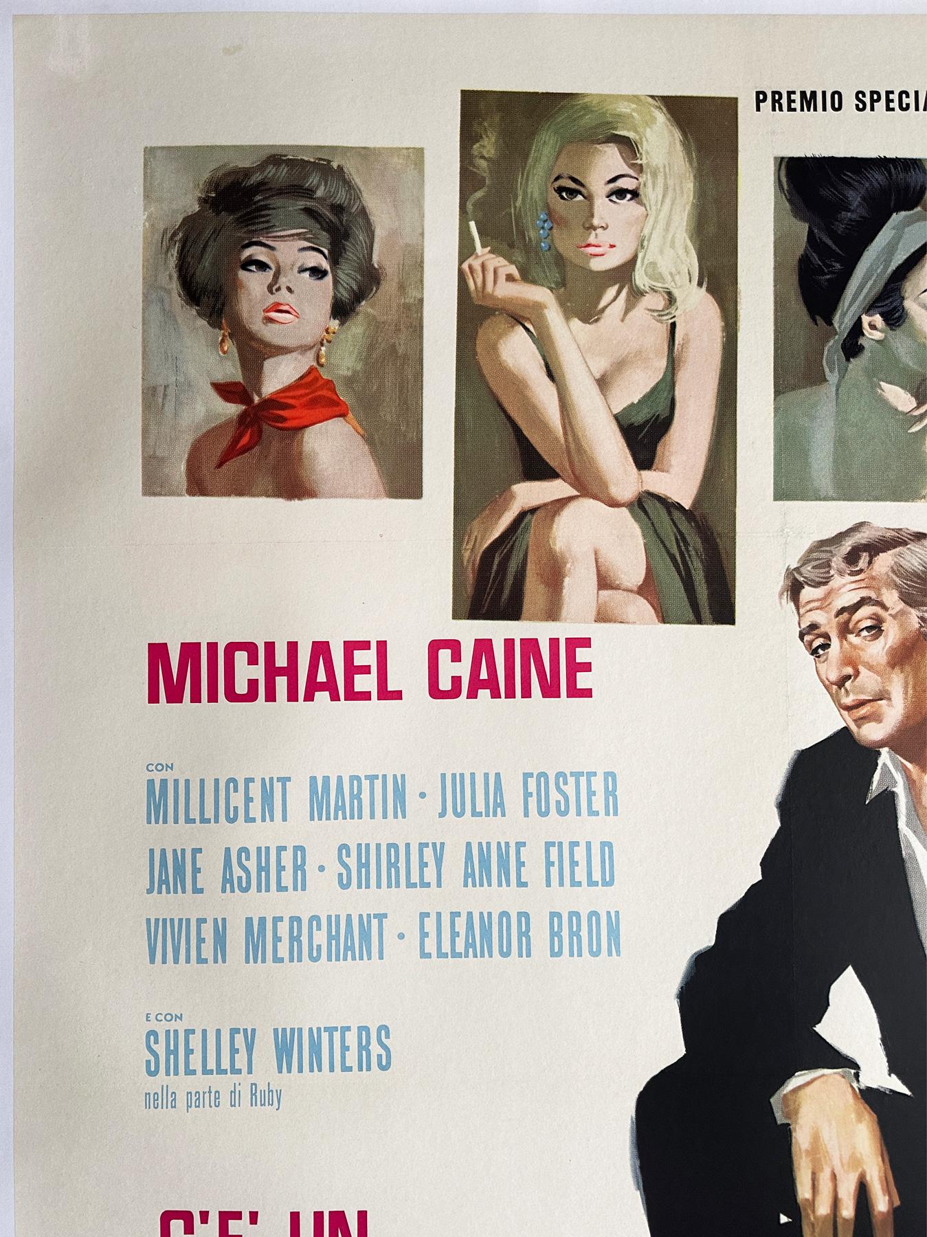 Alfie 1966 Italian 2 Foglio Film Poster, Sandro Symeoni In Good Condition For Sale In Bath, Somerset