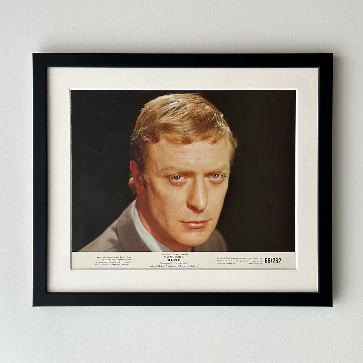 ALFIE Publicity Film Still 1966 MICHAEL CAINE COLOUR - FRAMED In Good Condition For Sale In Bath, Somerset