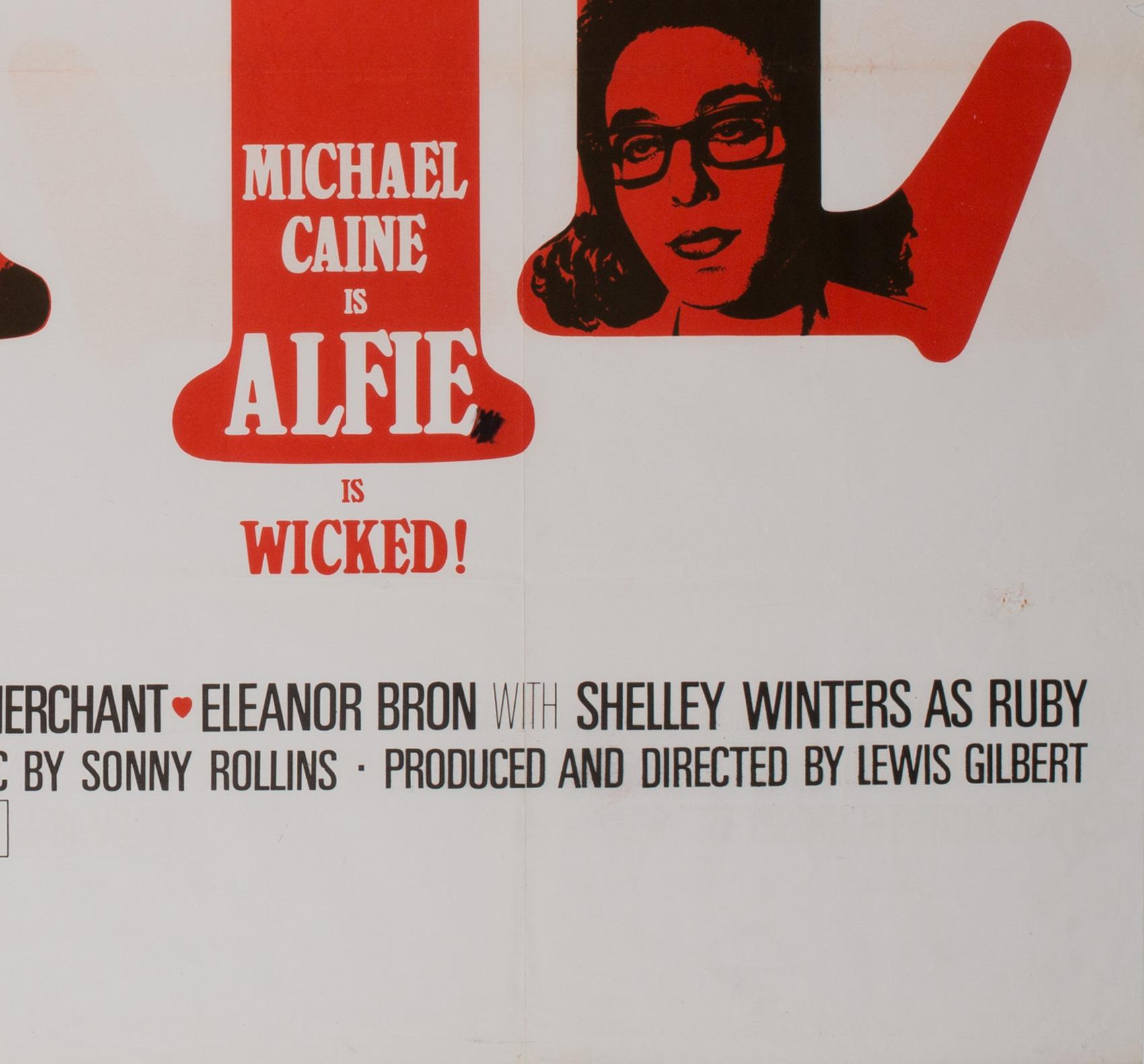 Paper Alfie UK Quad Film Movie Poster, 1966