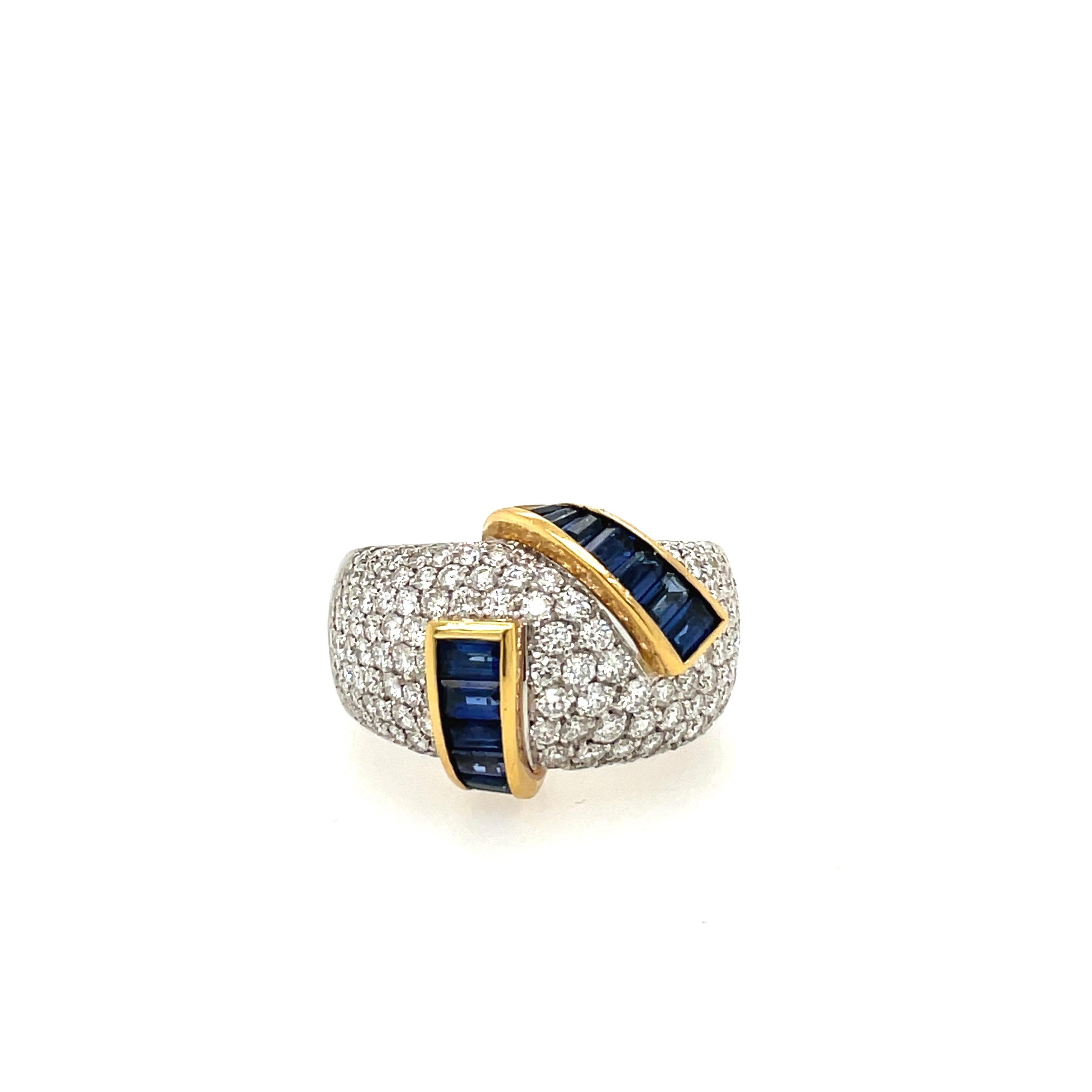 Alfieri & St. John have been master Italian goldsmiths since 1977. Known for breaking the rules of traditional jewelry and creating little masterpieces sometimes encompassing futuristic shapes.
This 18 karat yellow and white gold ring is a perfect