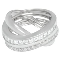 Alfieri & St. John White Gold Layered Diamond Ring 1249 A33-6