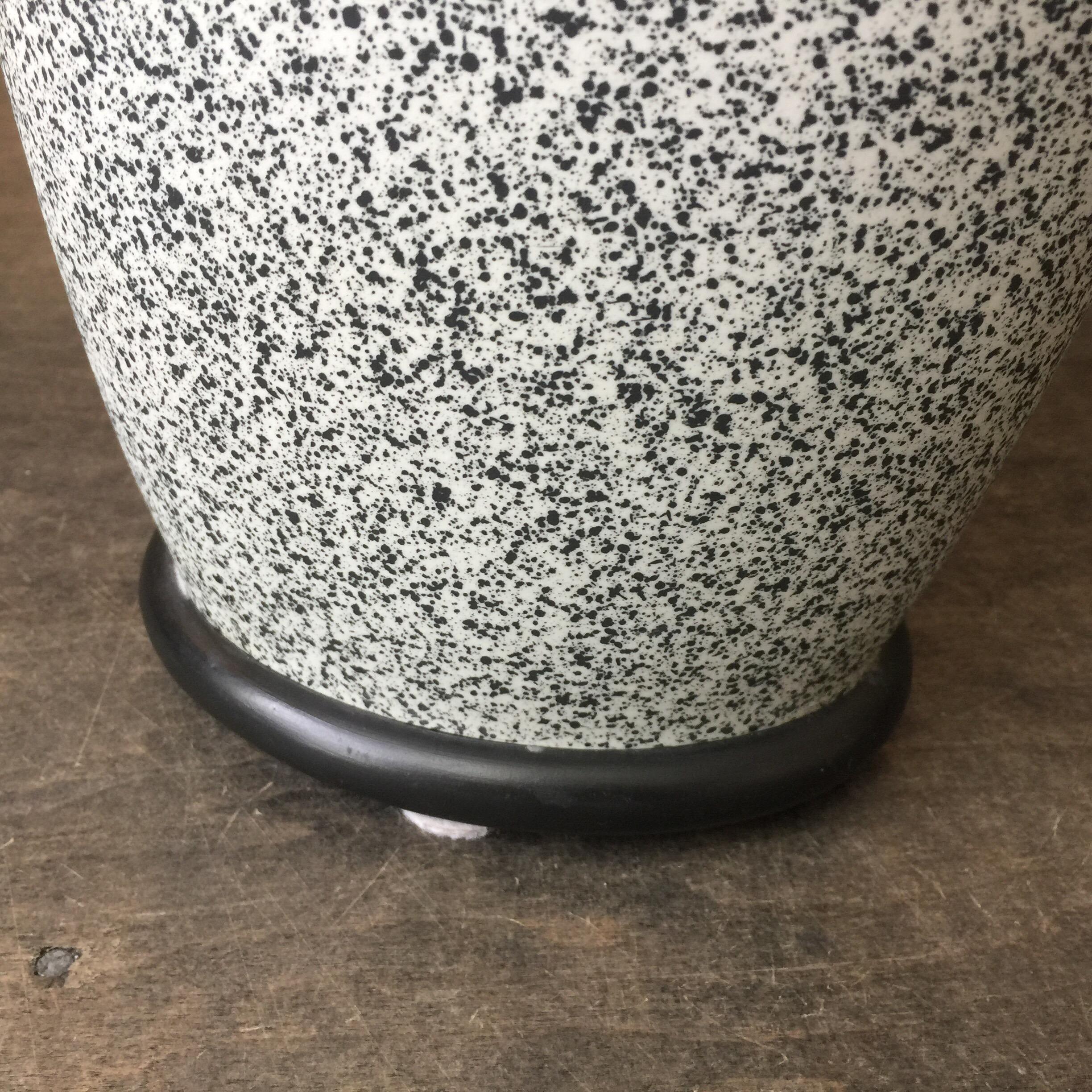 Italian Alfiero Mangani Granite Finish Ceramic Flared Vase For Sale