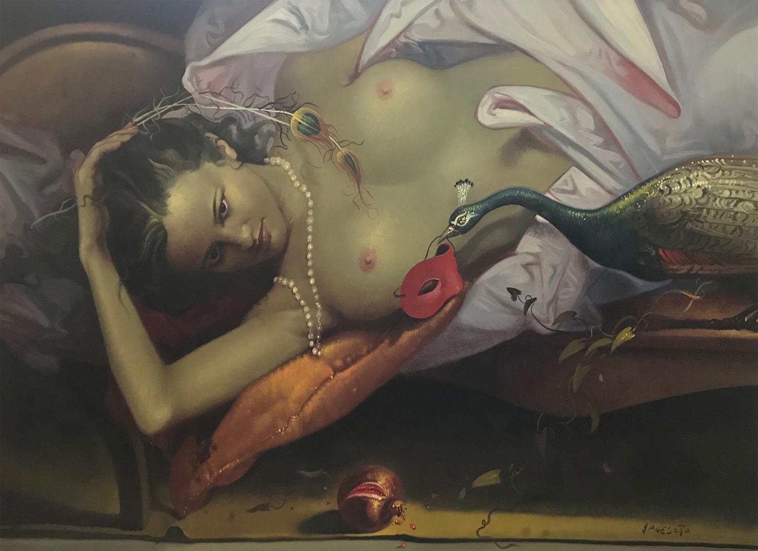 Alfio Presotto Nude Painting - VANITAS. FIGURATIVE, NUDE