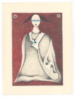 I giapponesi - Litografia originale di Alfonso Avanessian - 1989
