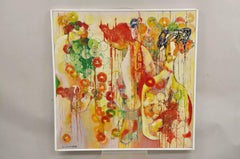 Alfonso Caliendo Abstract "3 Women" Large Oil on Canvas Mid Century Modern Art