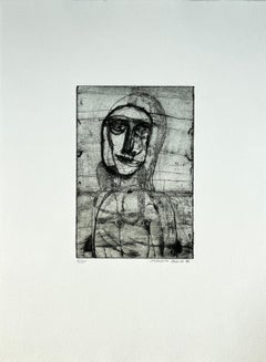 Espagnol 1986 édition limitée signée gravure à l'eau-forte 15x11 in.