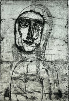 Spanish 1986 signed limited edition original art print etching 15x11 in.