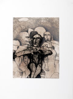 Original 1985 Hand Signed Engraving Limited Edition Spanish Artist