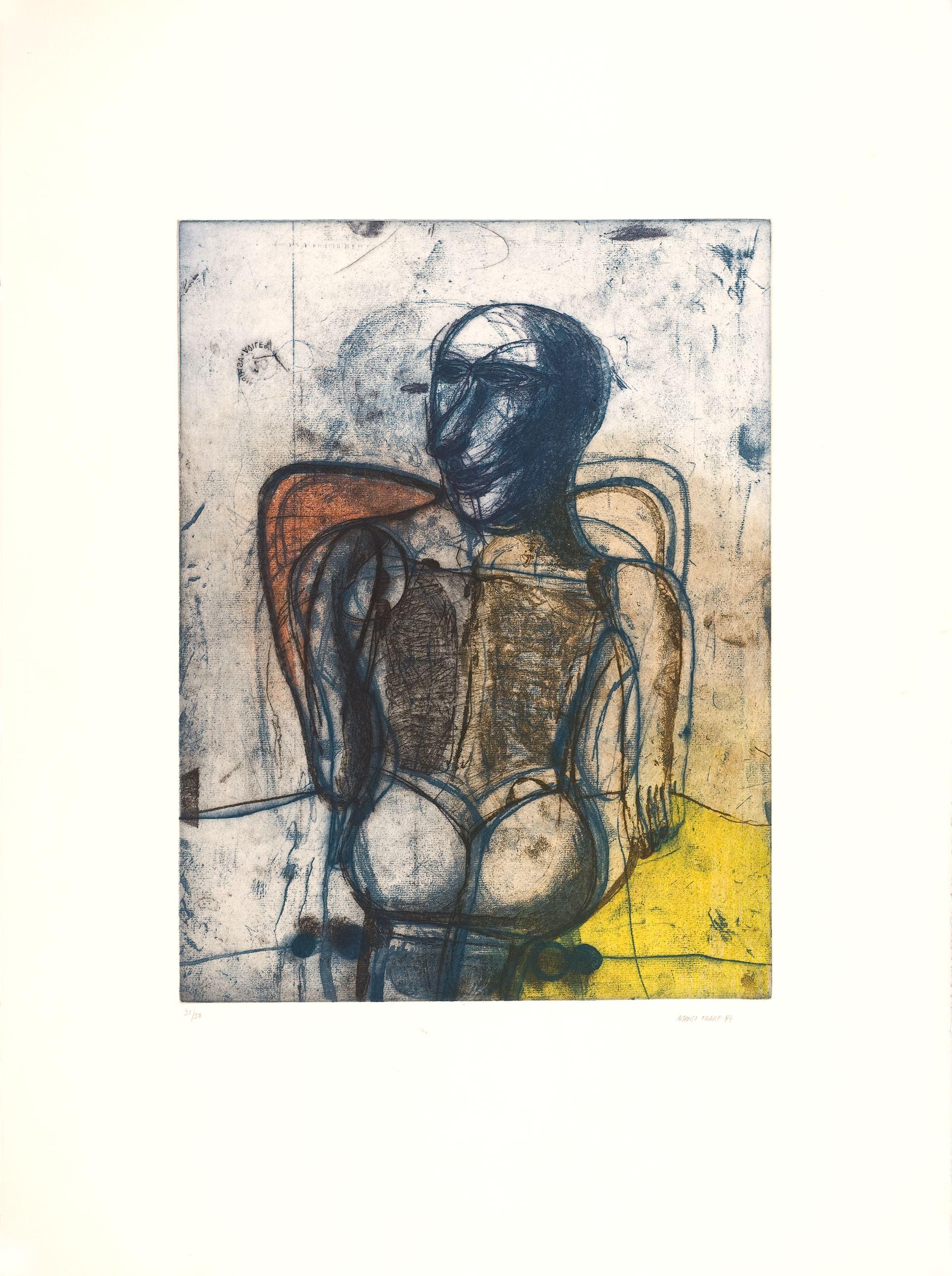 Alfonso Fraile Artista Spagnolo Personaje 1987 Incisione originale firmata n3