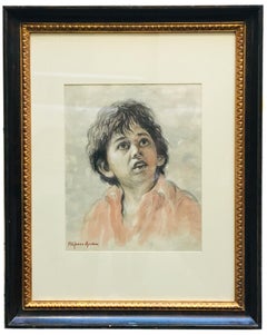 Alfonso Grassi Child Alfonso Grassi Watercolor On Paper