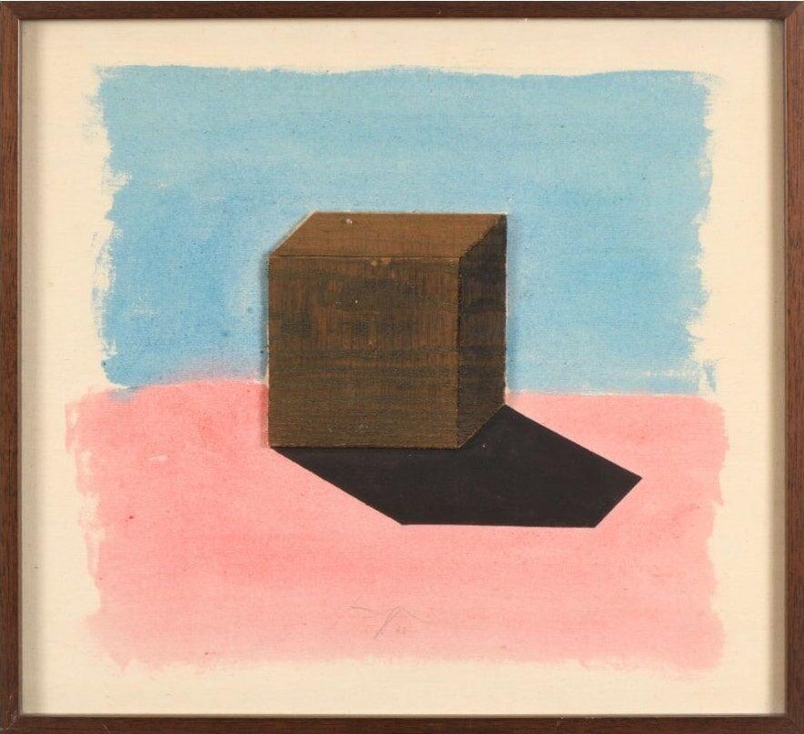 Sin título, Alfonso Hüppi - Técnica mixta original sobre lienzo, abstracción - 1962