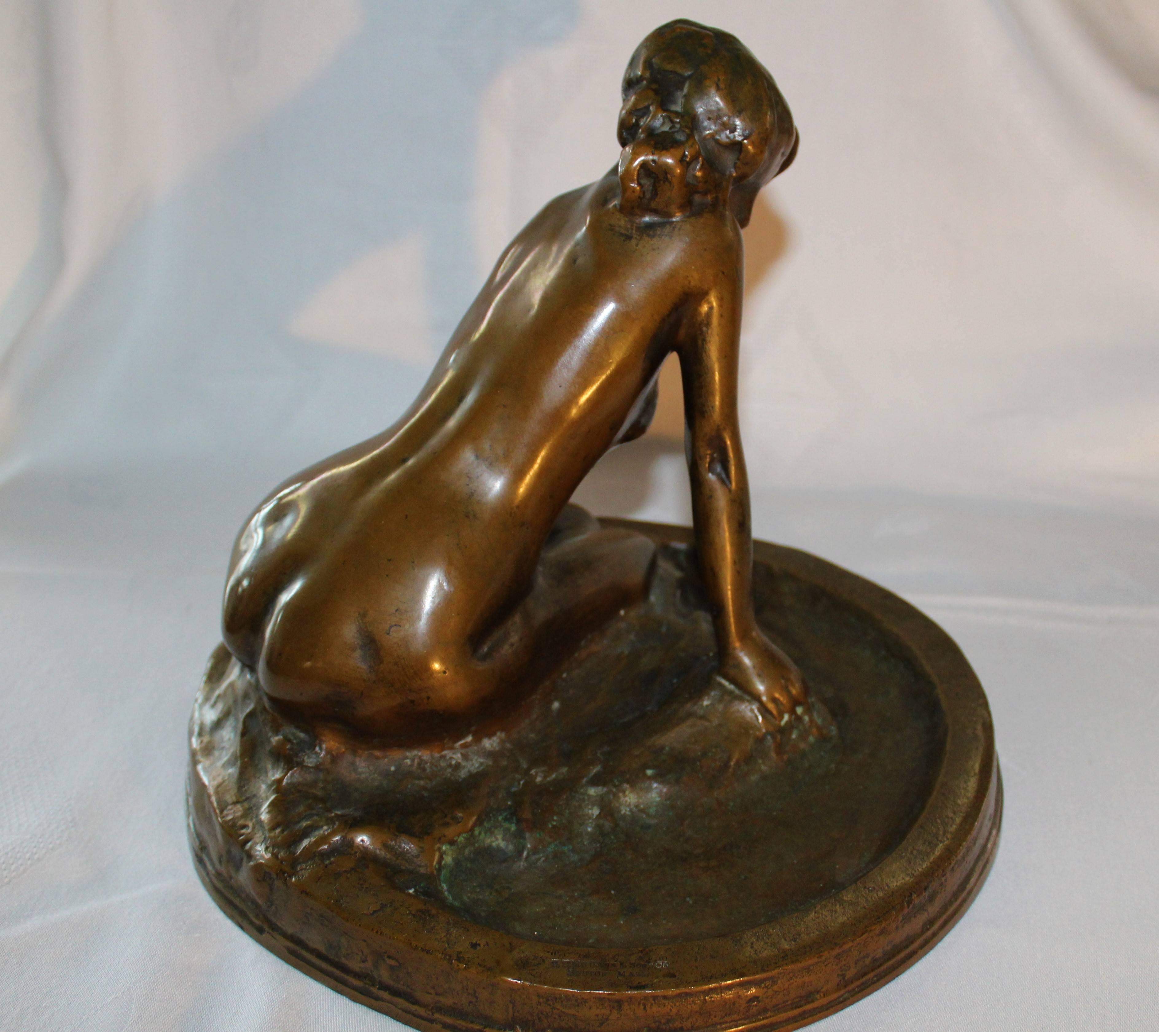 American Alfonso Iannelli Bronze Nude Figural Sculpture