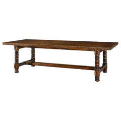 Alfonso Marina Ebanista Style Spanish Colonial Extension Dining Table