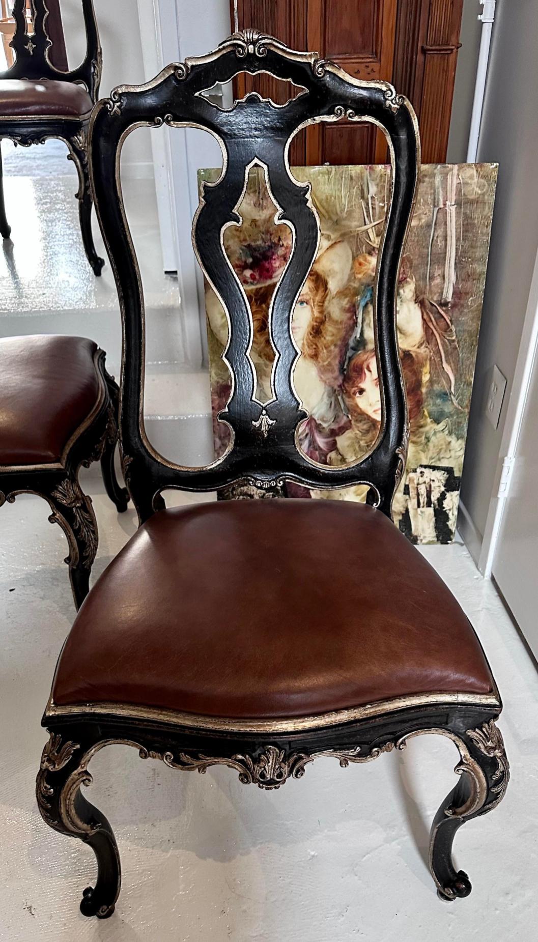 Regency Alfonso Marina Ebanista Dining Table and Chairs Set