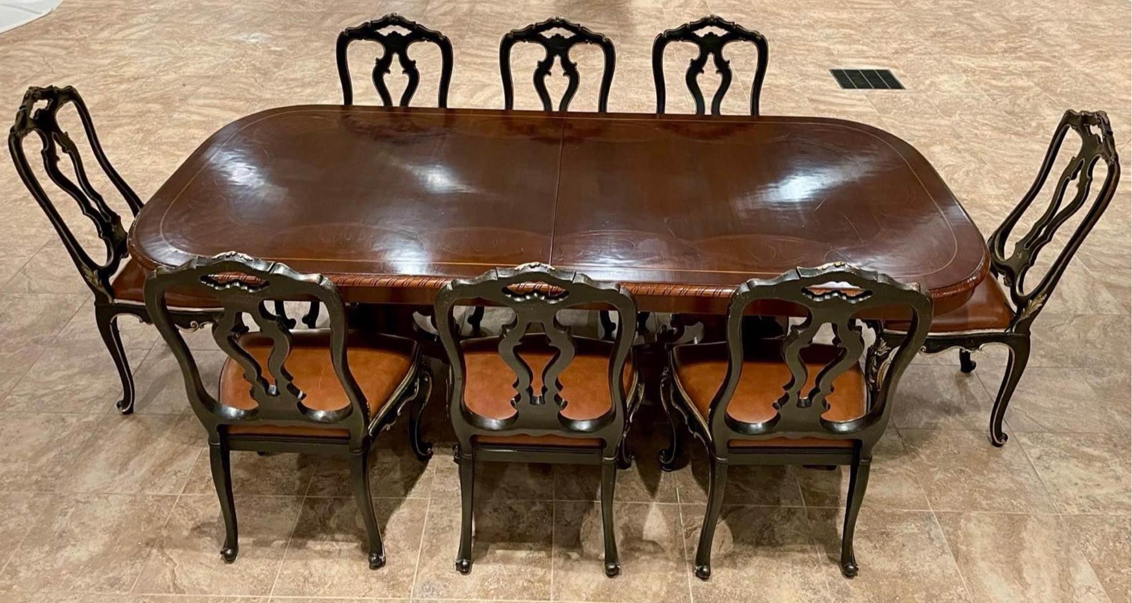 Alfonso Marina Ebanista Dining Table and Chairs Set 1