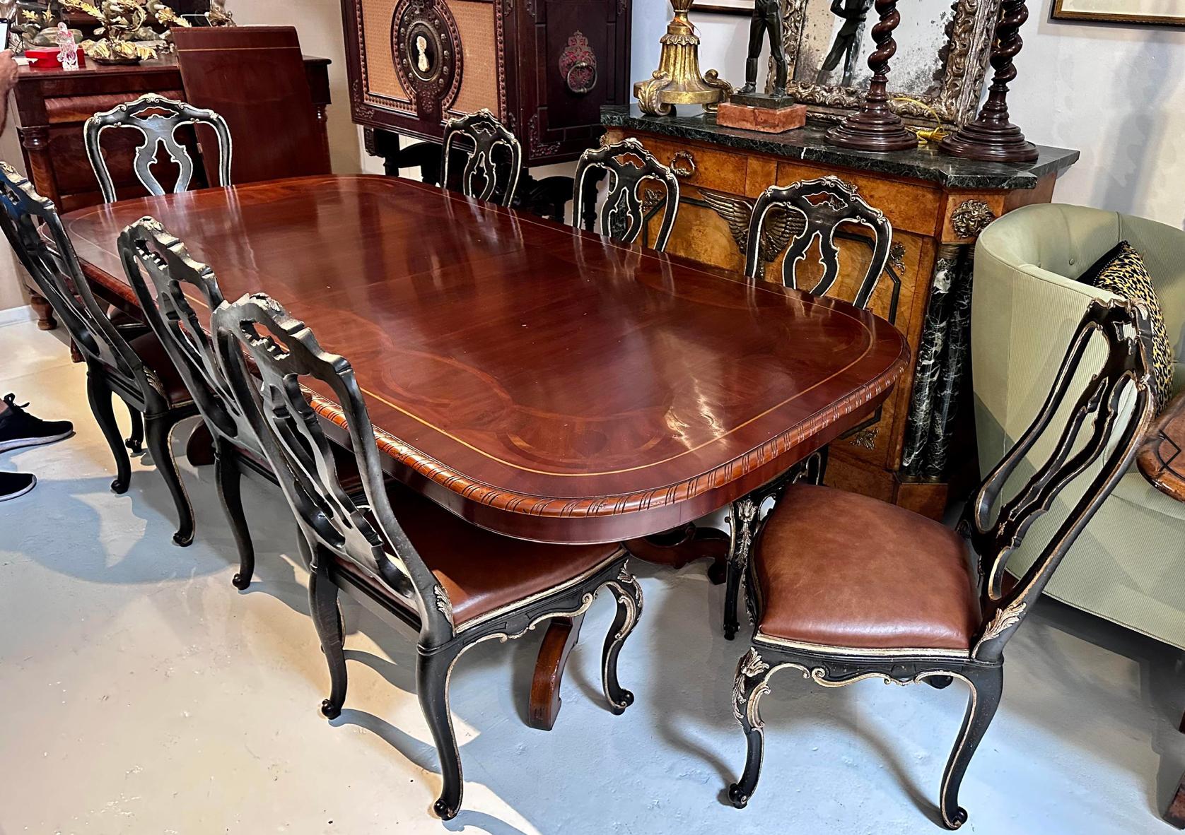 Alfonso Marina Ebanista Dining Table and Chairs Set 2
