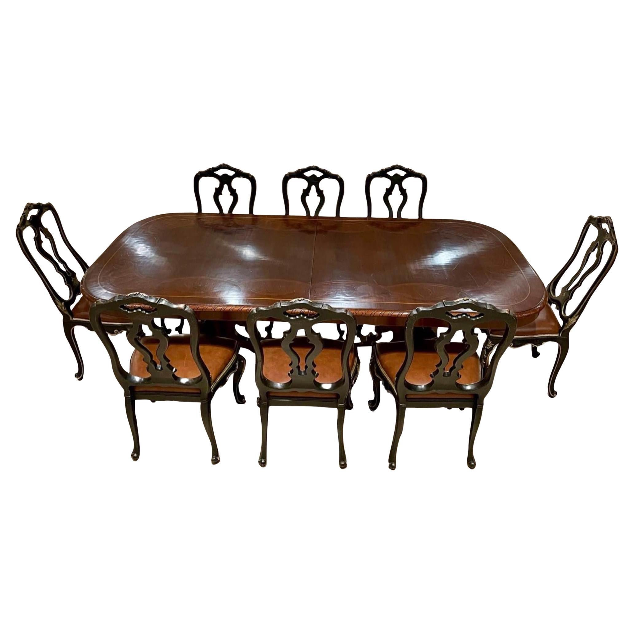 Ensemble table et chaises de salle à manger Ebanista d'Alfonso Marina