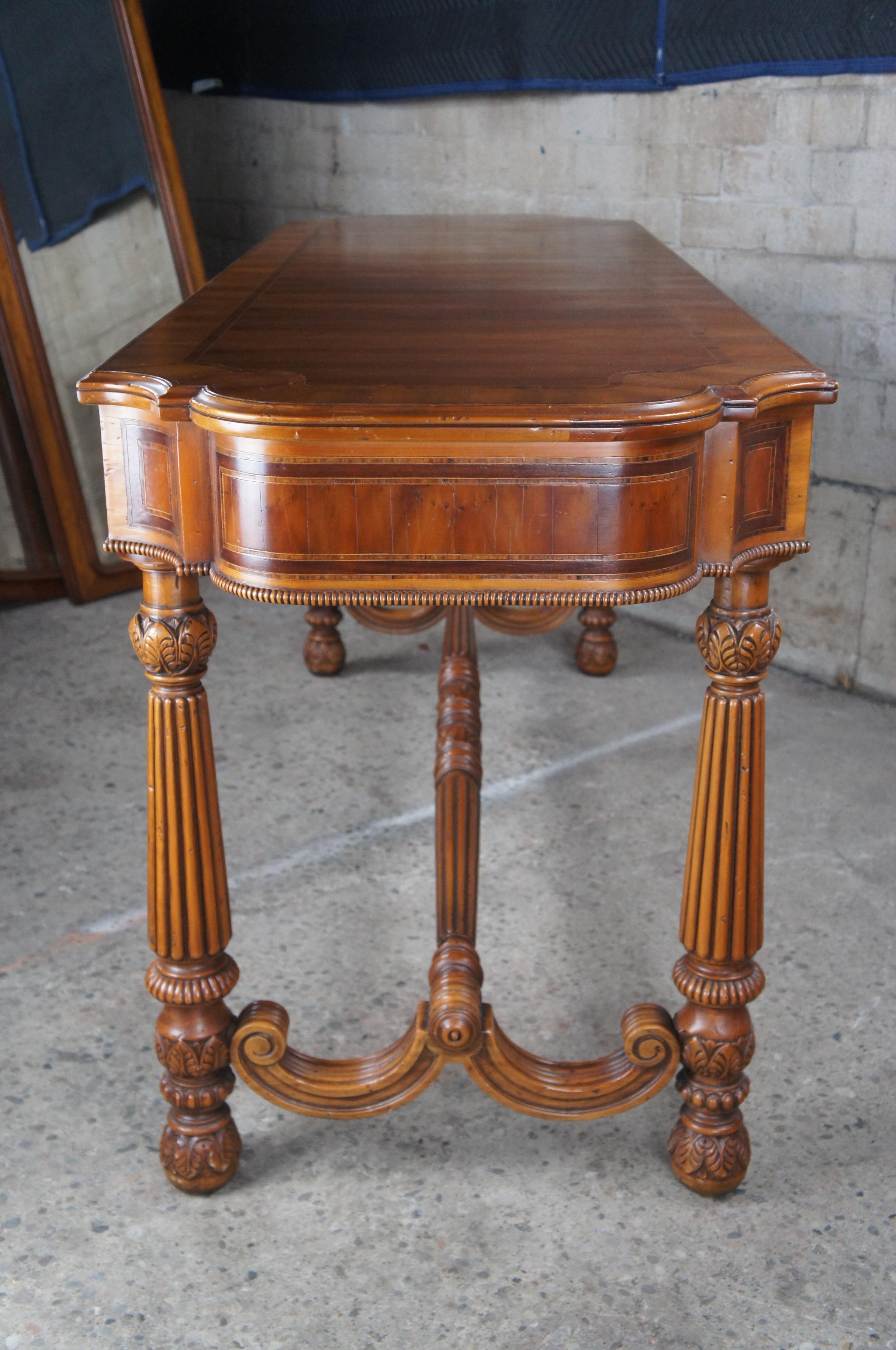 Alfonso Marina Ebanista English Georgian Inlaid Cedar Sideboard Console Table For Sale 7
