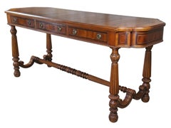 Alfonso Marina Ebanista Tavola consolle in cedro intarsiato Georgiano Inglese