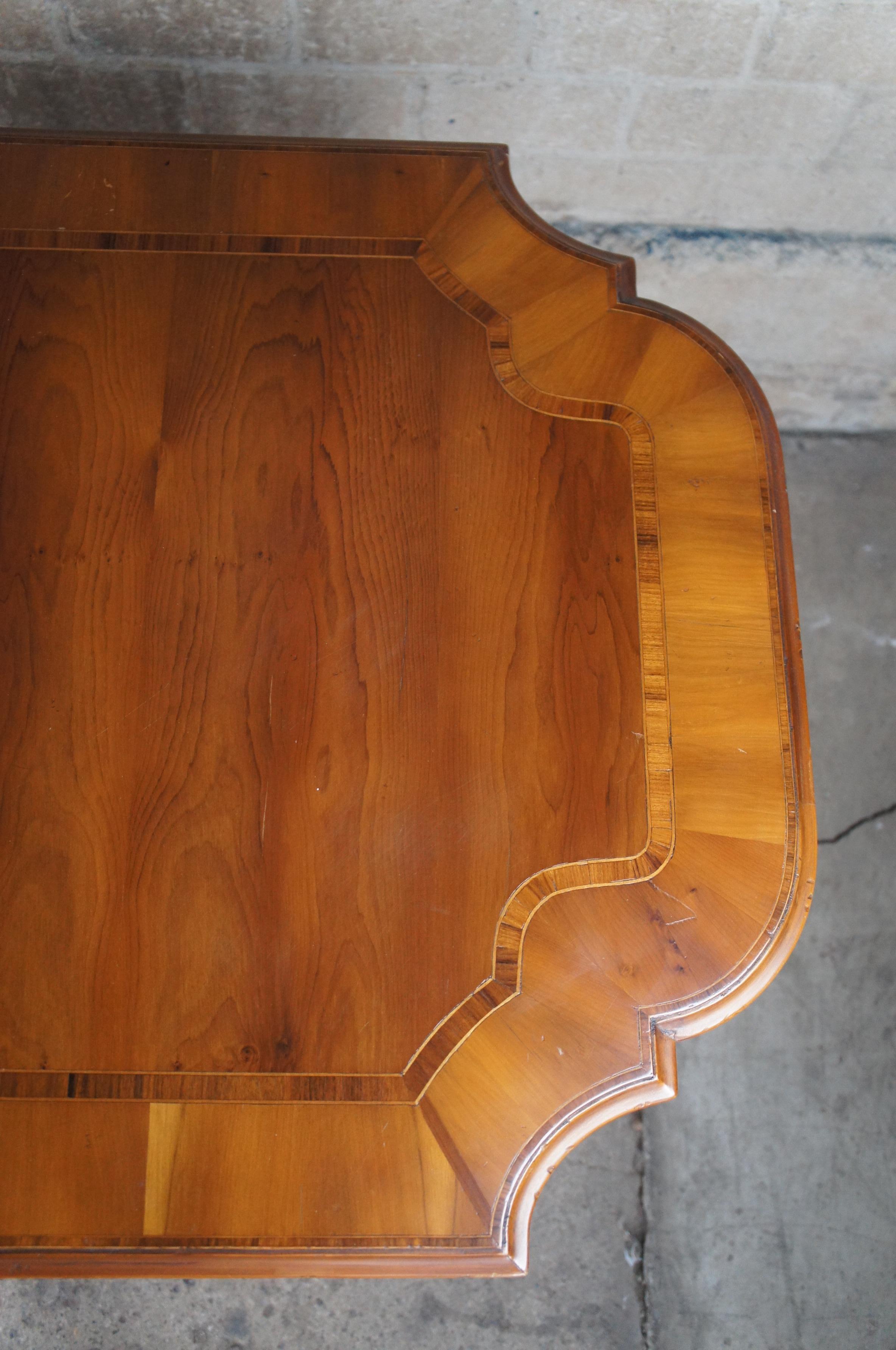 Alfonso Marina Ebanista English Georgian Inlaid Cedar Sideboard Console Table For Sale 1