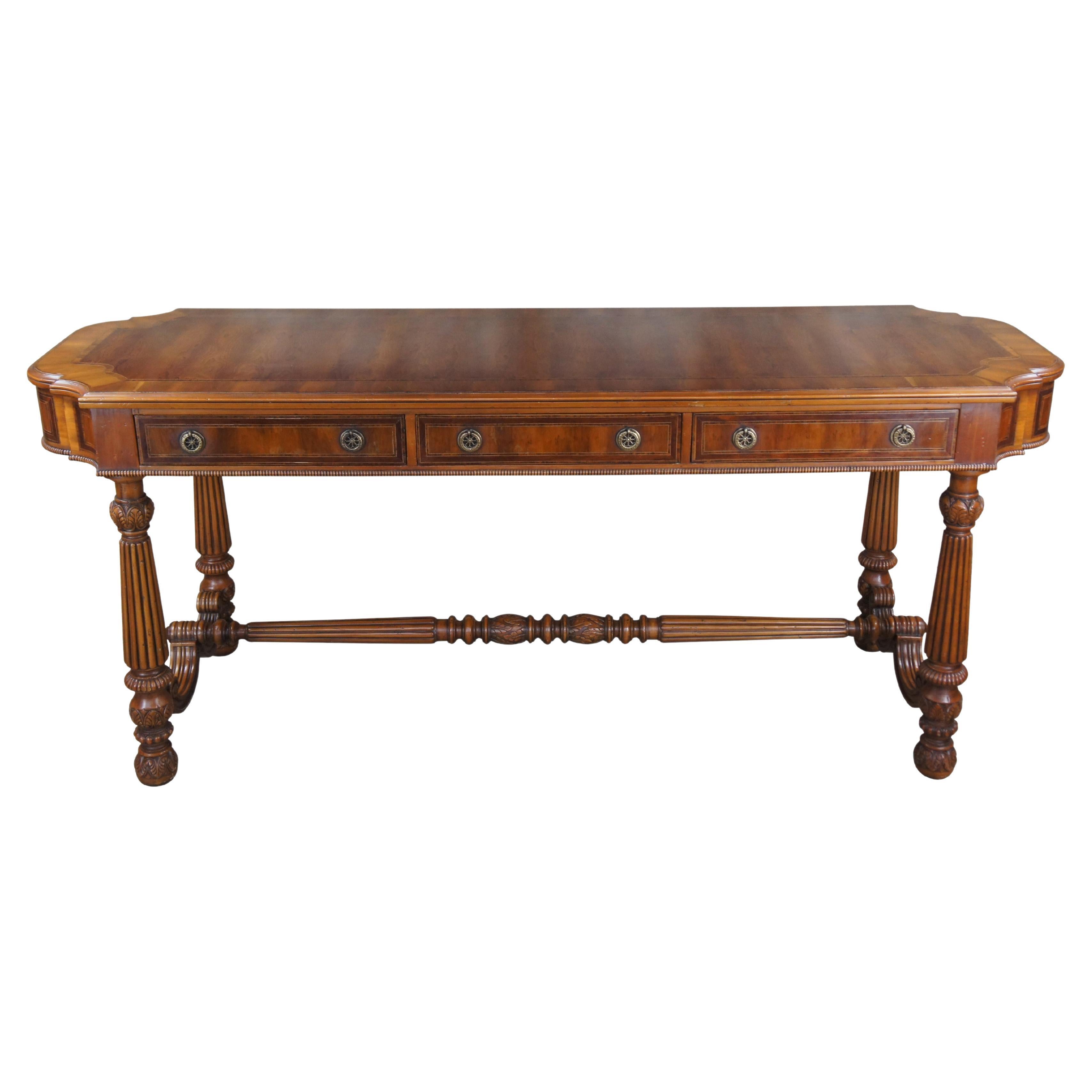 Alfonso Marina Ebanista English Georgian Inlaid Cedar Sideboard Console Table For Sale