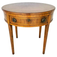 Used Alfonso Marina Ebanista Italian Style Inlaid Occasional Lamp Table