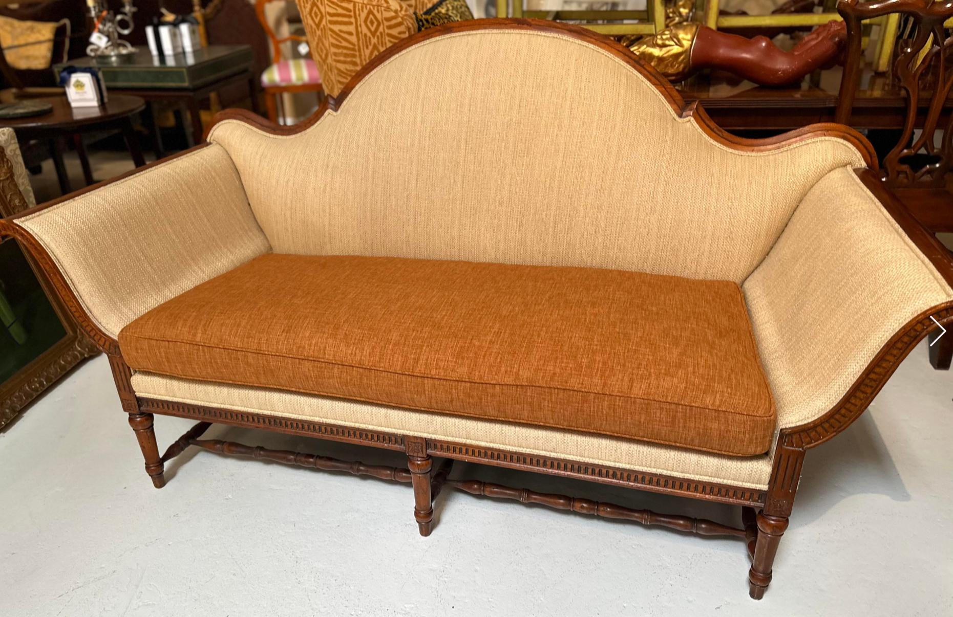 Alfonso Marina for Ebanista Gondola Sofa Settee. 
Leather Ebanista embroidered logo pillow sold separately and is not included.