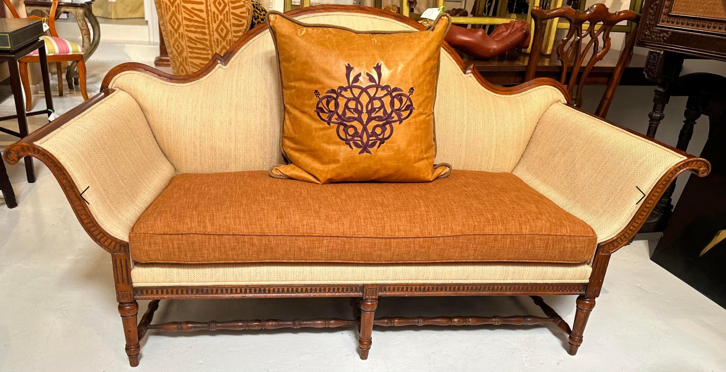 Alfonso Marina for Ebanista Gondola Sofa Settee In Good Condition For Sale In LOS ANGELES, CA