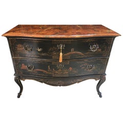 Alfonso Marina Handcrafted Embossed and Faux Painted Lacquered Commode Chest