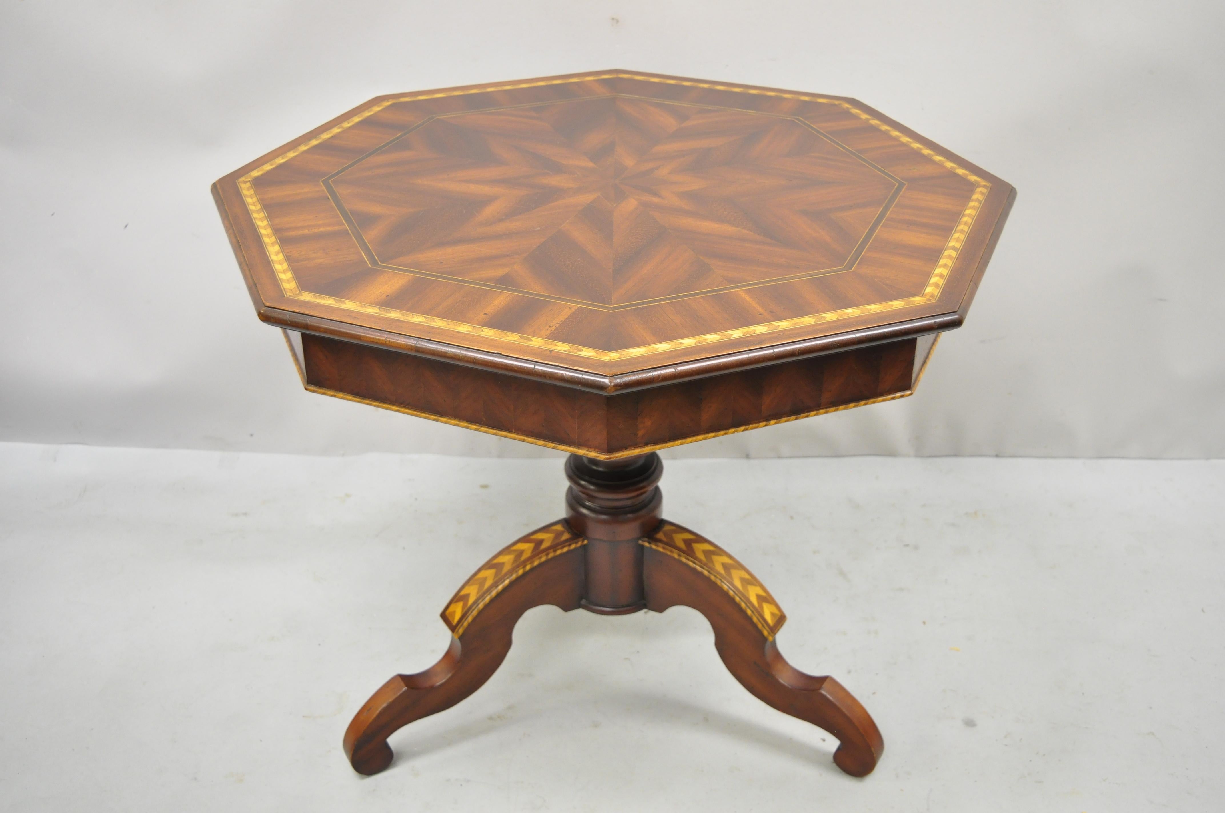 Alfonso Marina Marquetry Inlaid Spanish Sorrentino Occasional Lamp Side Table 5