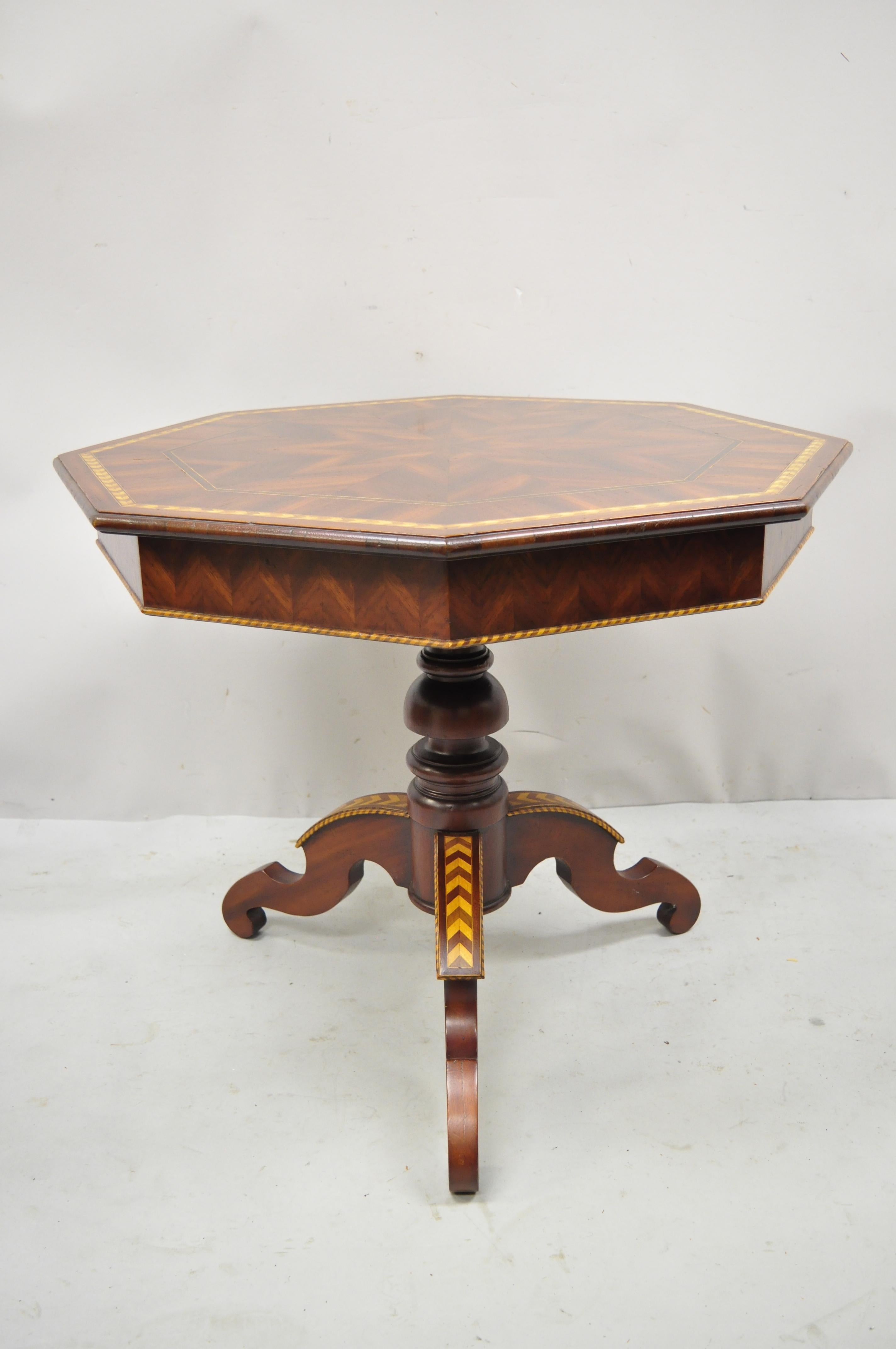 Alfonso Marina Marquetry Inlaid Spanish Sorrentino Occasional Lamp Side Table 6