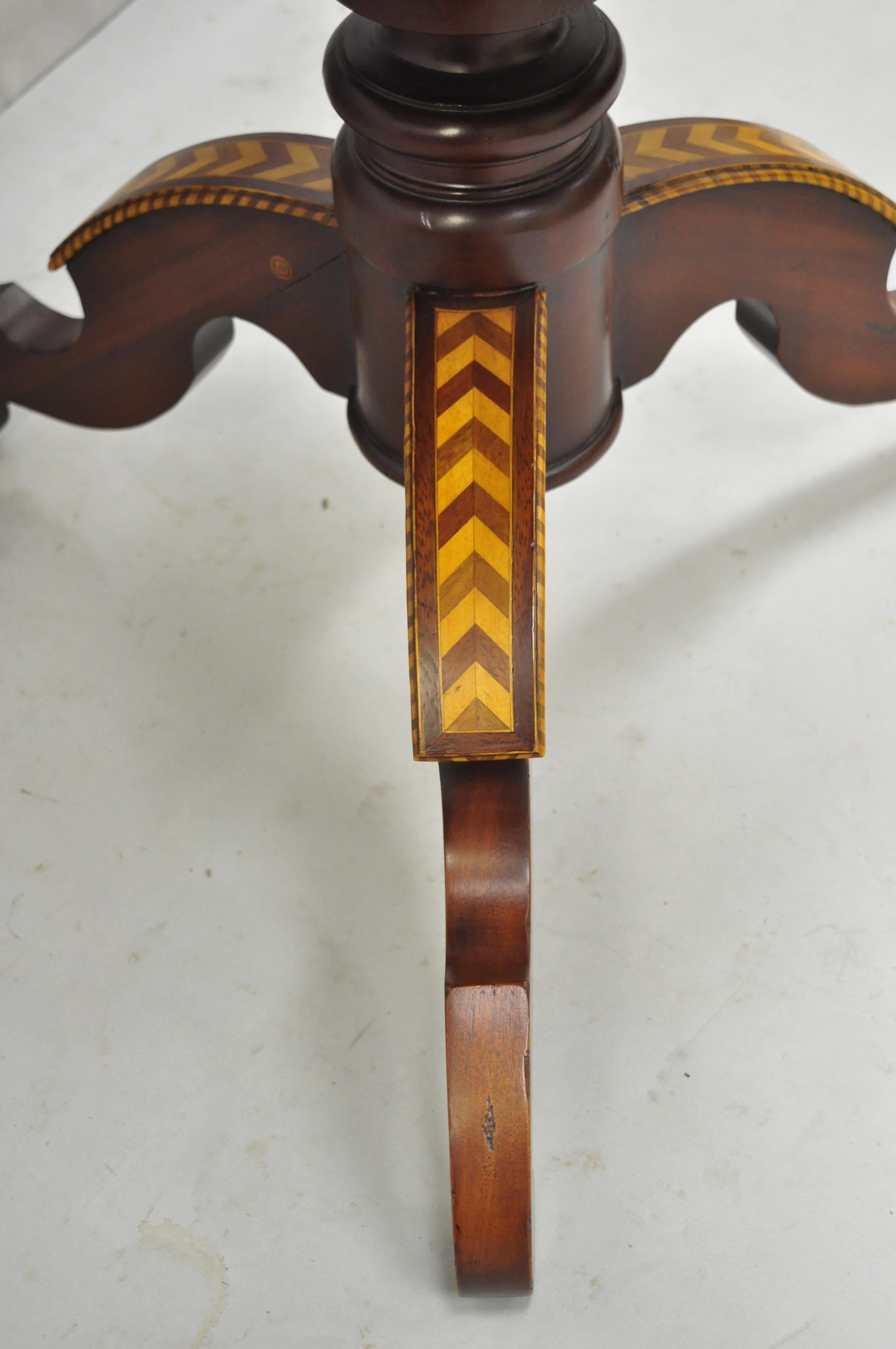 Wood Alfonso Marina Marquetry Inlaid Spanish Sorrentino Occasional Lamp Side Table