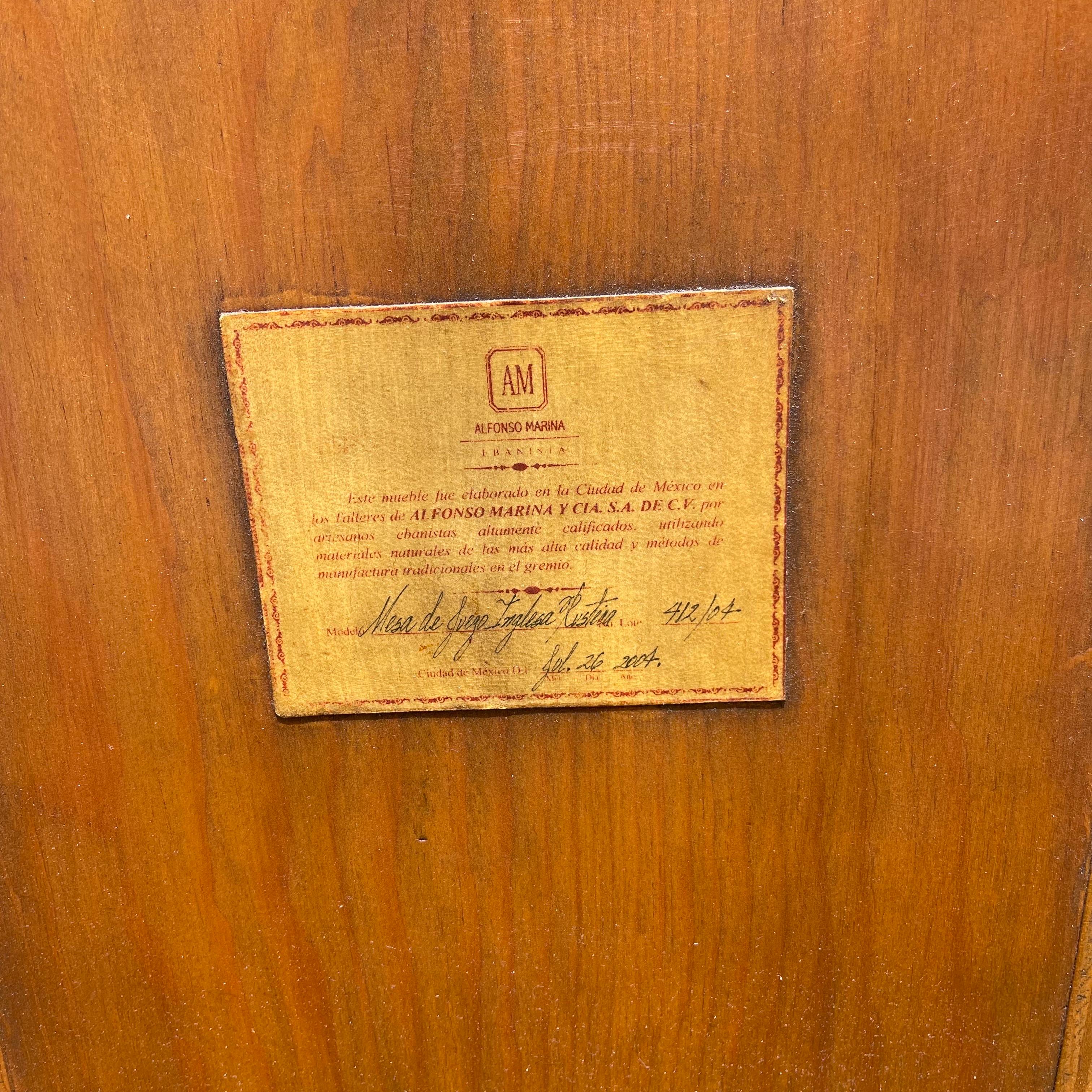 Alfonso Marina table de jeu en bois avec tiroirs en vente 15