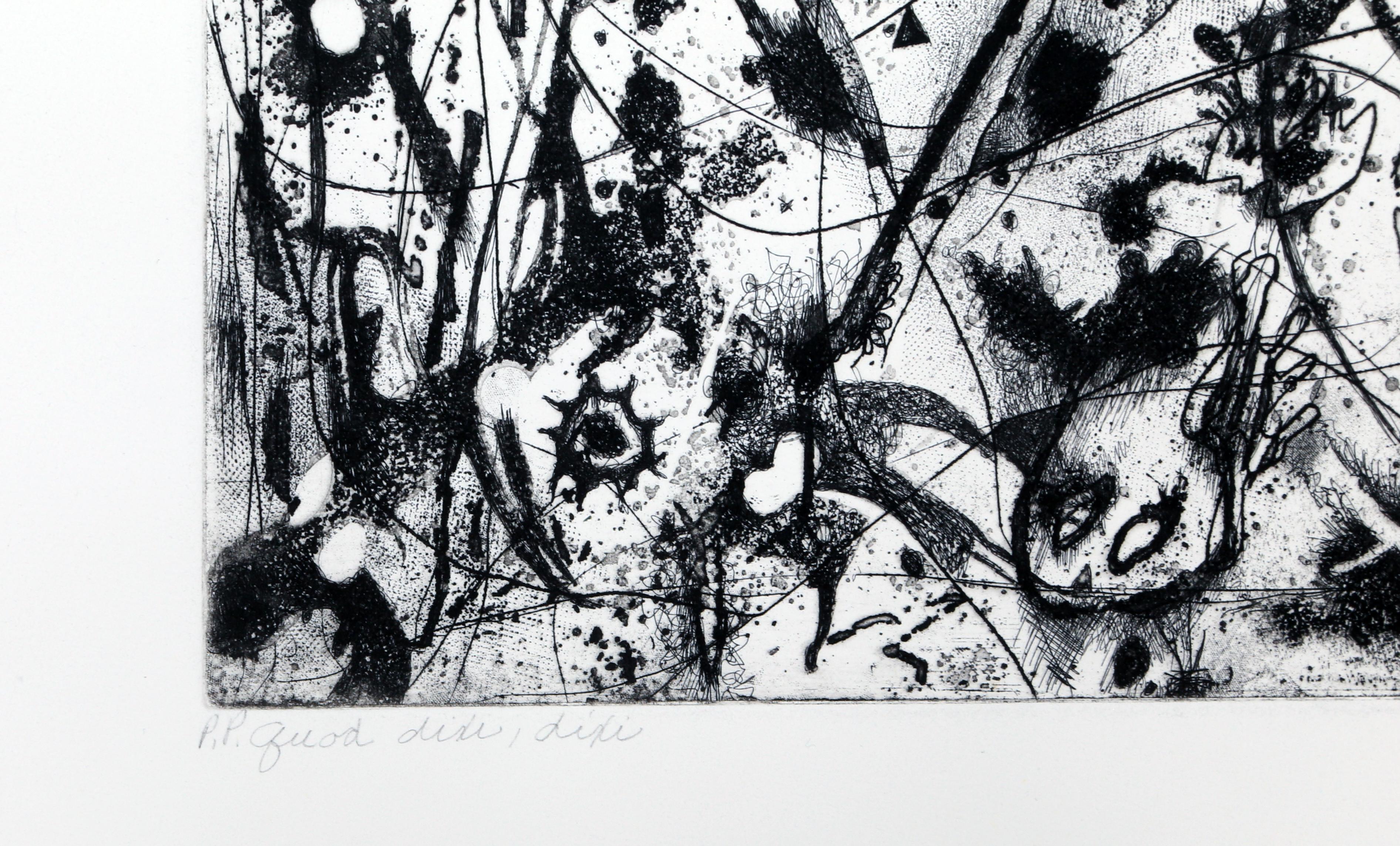 Radierung des Expressionistischen Abstrakten von Alphonso Ossorio – Print von Alfonso Ossorio