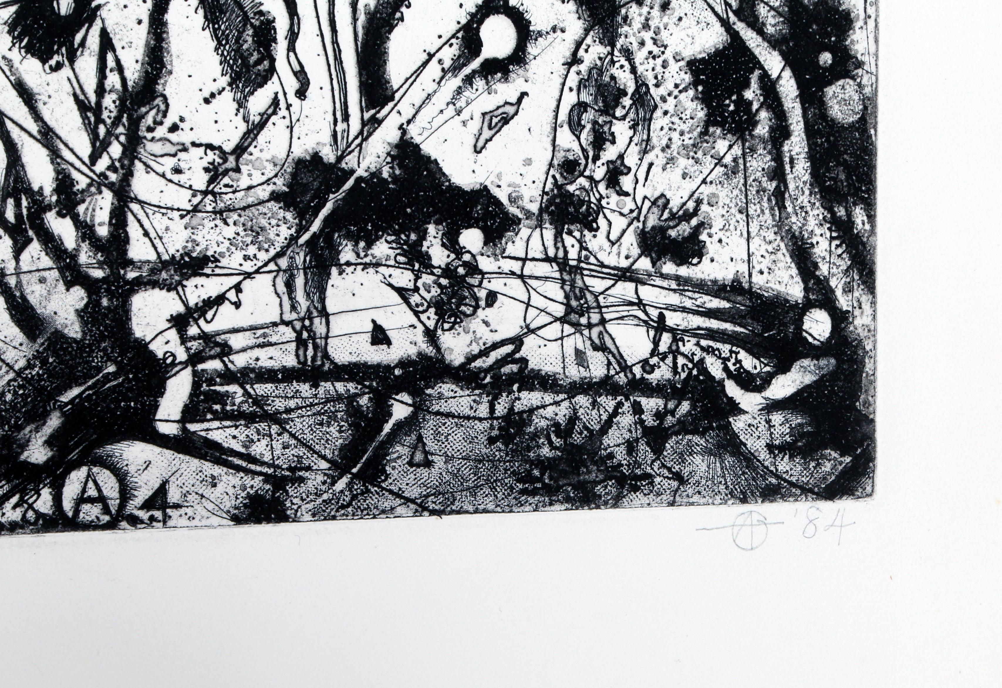 Radierung des Expressionistischen Abstrakten von Alphonso Ossorio (Abstrakter Expressionismus), Print, von Alfonso Ossorio