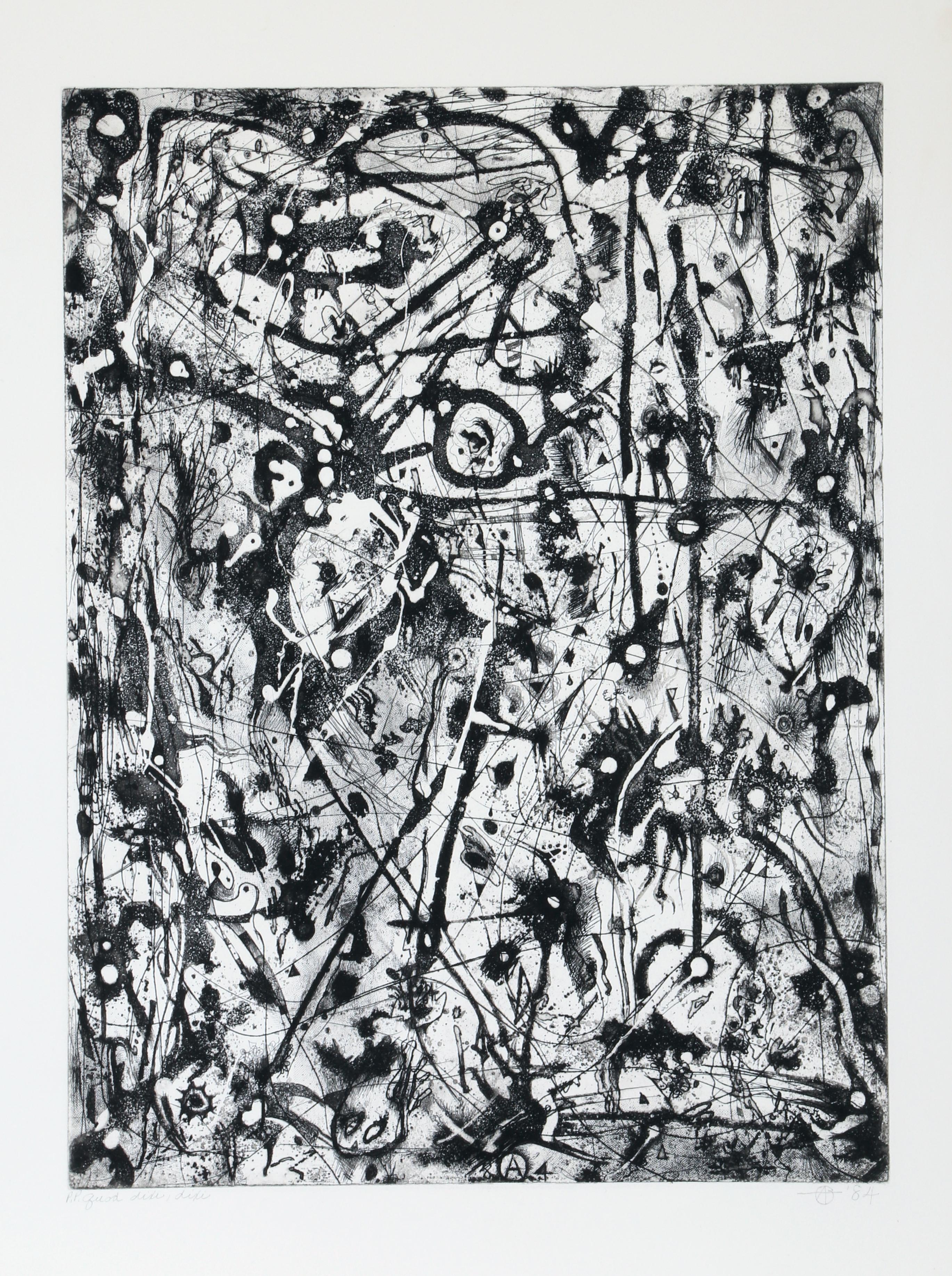 Alfonso Ossorio Abstract Print – Radierung des Expressionistischen Abstrakten von Alphonso Ossorio