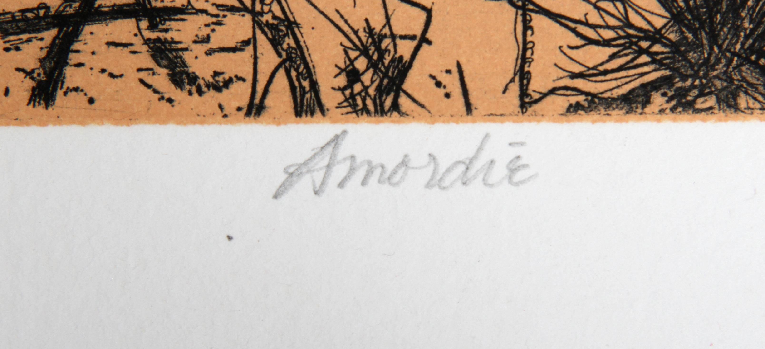 Amordie, Abstract Expressionist Etching by Alfonso Ossorio For Sale 2