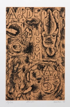 Amordie, gravure expressionniste abstraite de Alfonso Ossorio