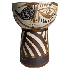 Alfonso Otero Regal Face Vase in the Style of Picasso