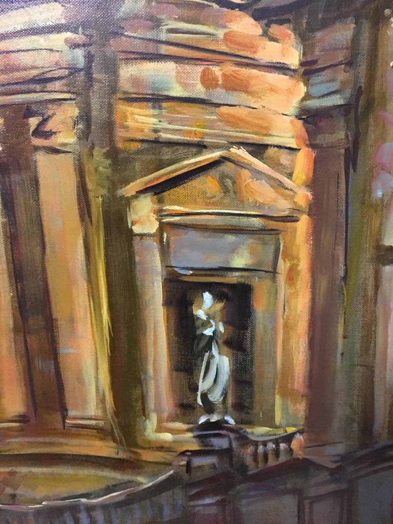 Church in Rome - Italian oil on canvas painting, Alfonso Pragliola For Sale 3