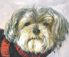 PERRO - Alfonso Pragliola Animalia Pintura al óleo sobre lienzo