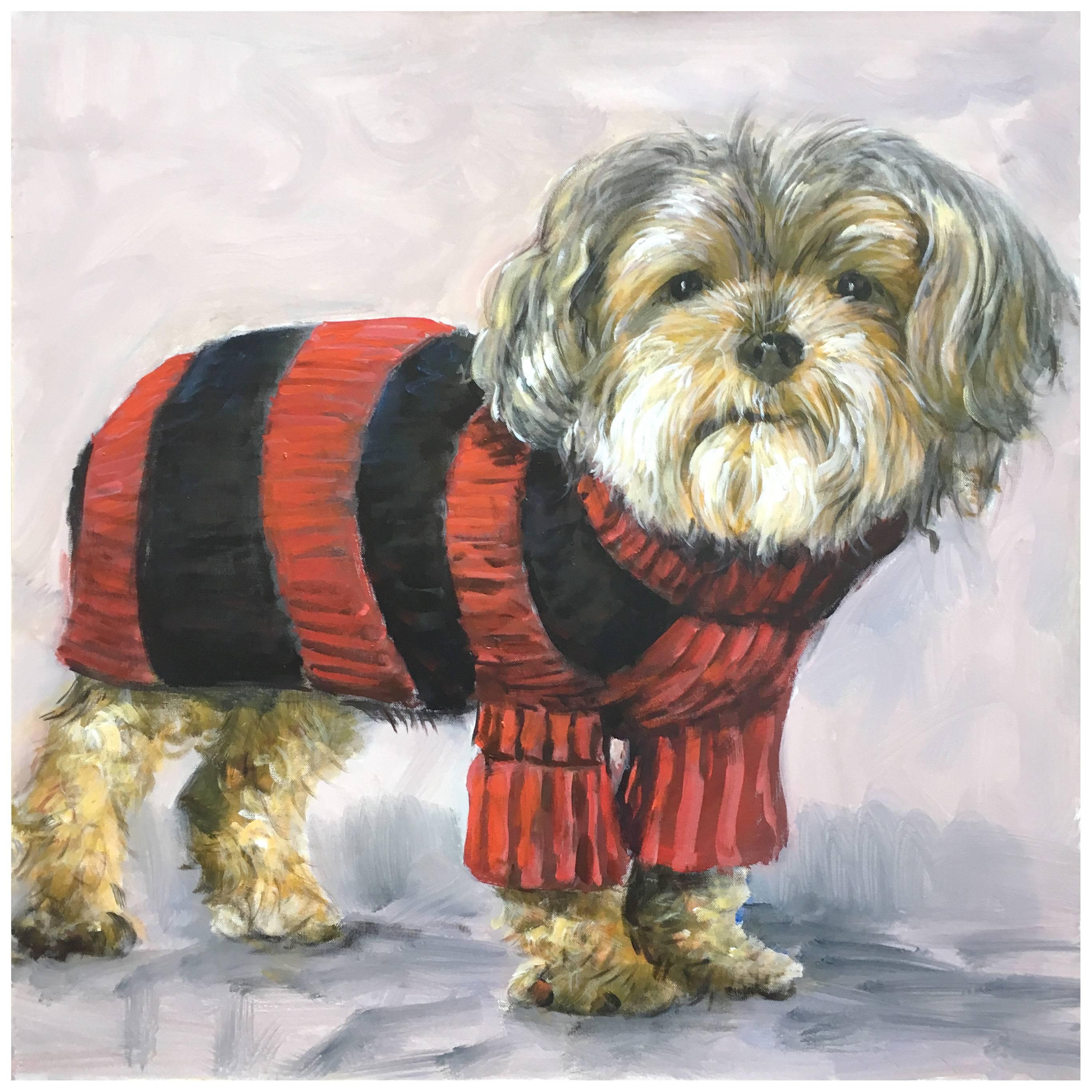 DOG - Alfonso Pragliola Animalia Oil on Canvas Painting