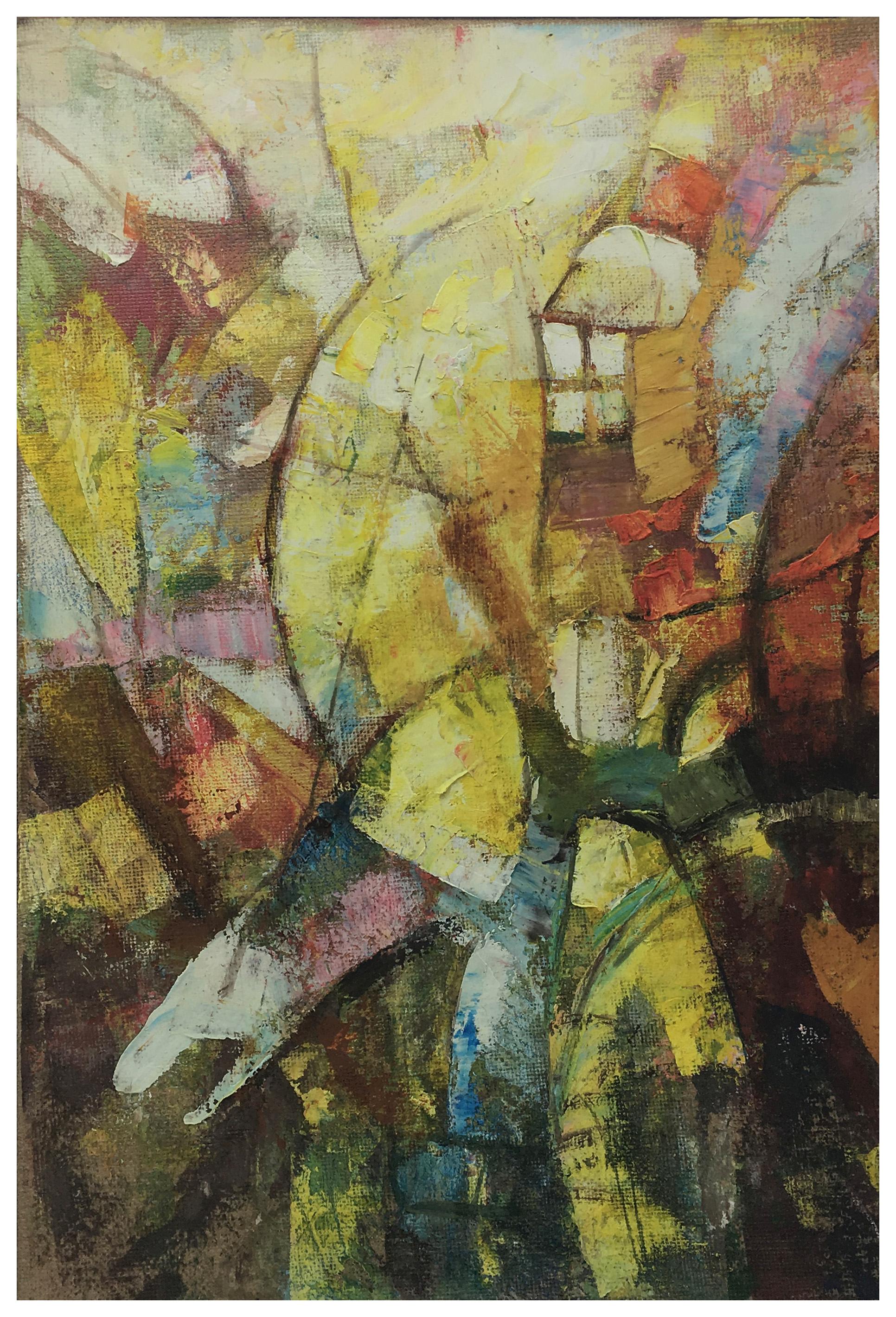 EL ARCO - Pintura abstracta italiana al óleo sobre lienzo. - Painting de Alfonso Pragliola