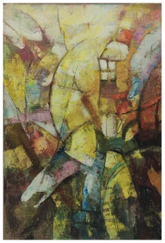 EL ARCO - Pintura abstracta italiana al óleo sobre lienzo.